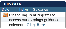 Earnings Guidance Calendar